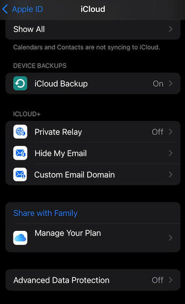 You can back up data on iPhone by using iCloud. 