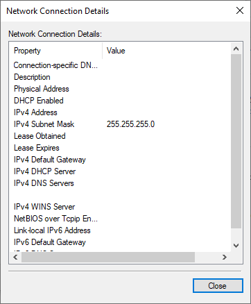 Find subnet mask on Windows in the details about your network.
