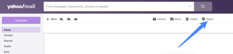 Yahoo Mail e -posta istemcisine istenmeyen e -postaları bildirerek spam e -postalarını durdurun. Bunu aldatıcı mesajı açıp spam olarak bildirerek yapın