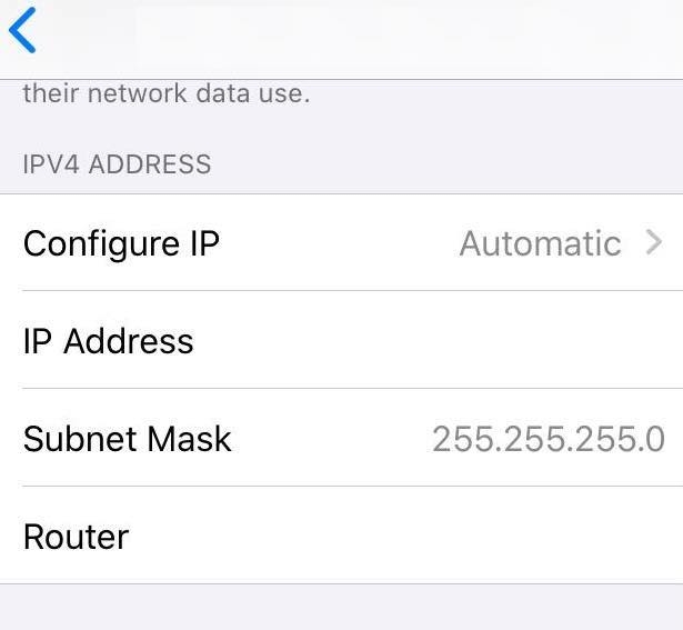 Find subnet mask on iOS by opening your Wi-Fi details.