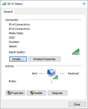 Find subnet mask on Windows in Wi-Fi within Network and Sharing Center.