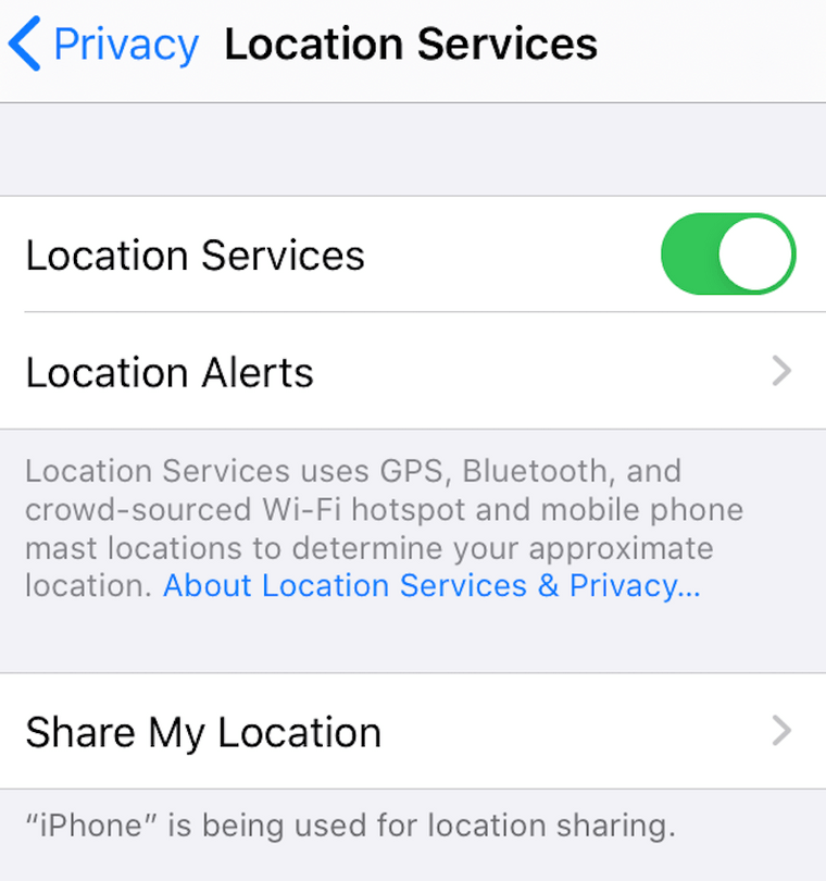 Delete iPhone location history and prevent tracking 2