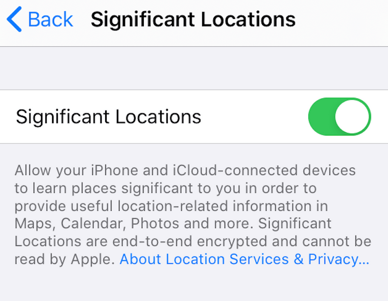 Delete iPhone location history and prevent tracking 3
